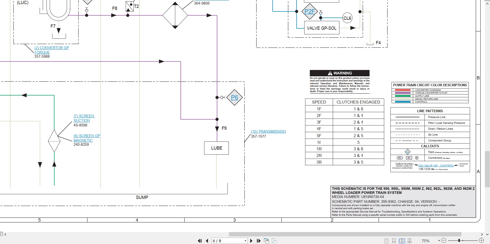 CAT Wheel Type Loader 950M Z Electrical Hydraulic Schematic (4)