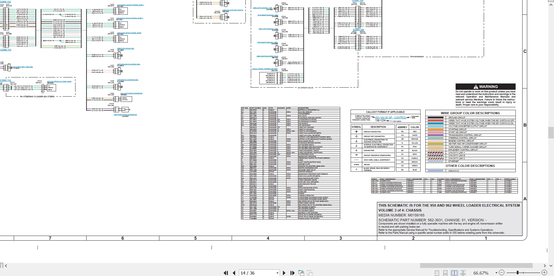 CAT Wheel Type Loader 962 Electrical Hydraulic Schematic (2)