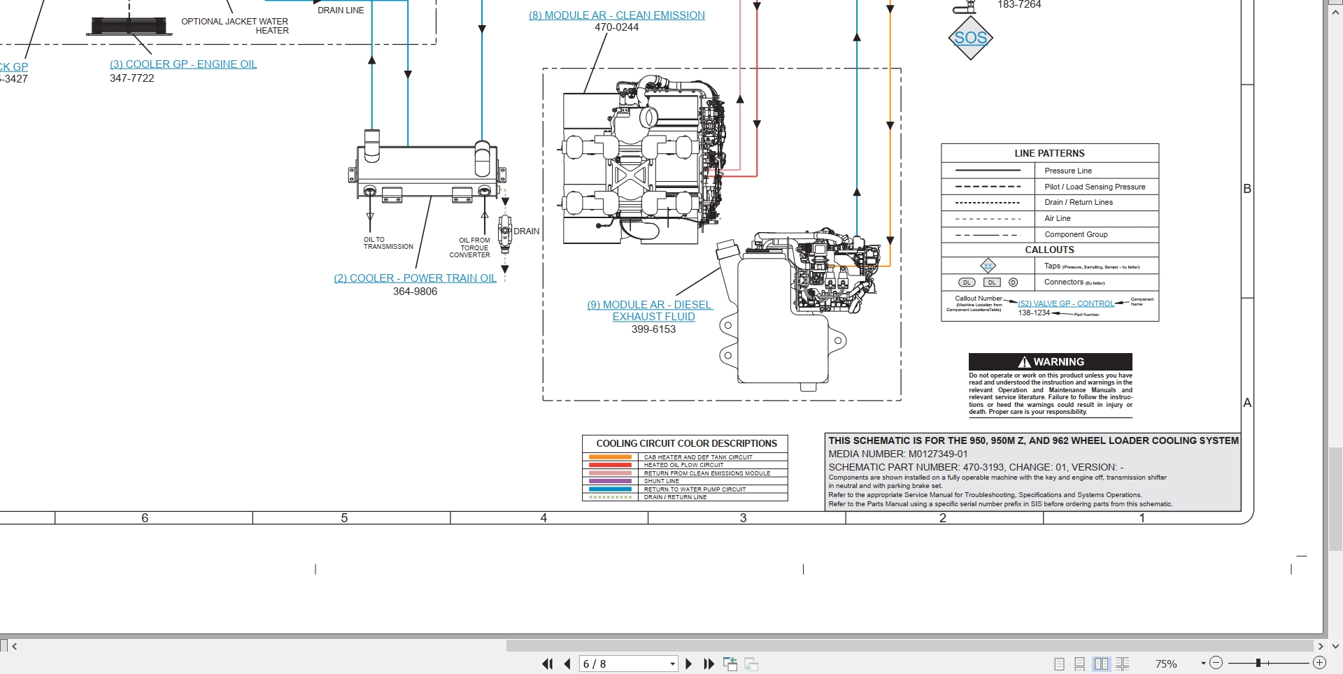 CAT Wheel Type Loader 962 Electrical Hydraulic Schematic (4)