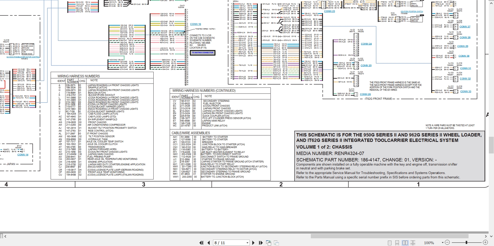 CAT Wheel Type Loader 962G II Electrical Hydraulic Schematic (2)