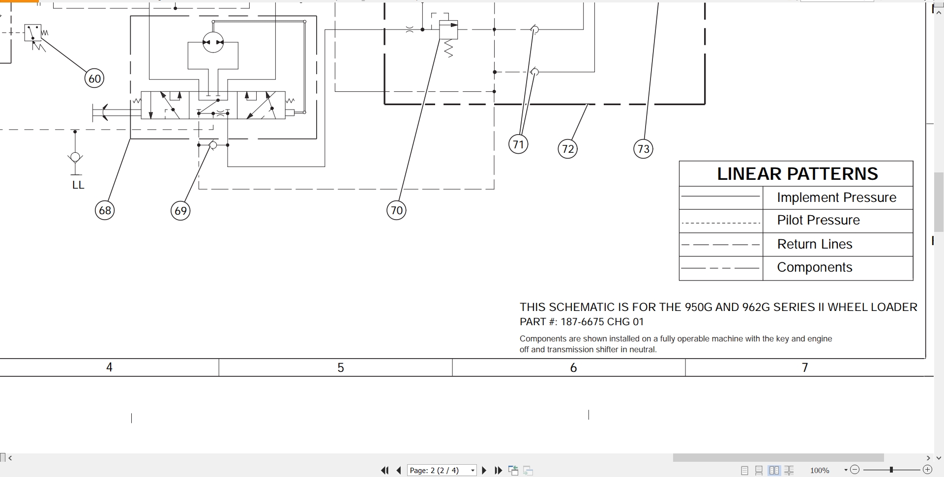 CAT Wheel Type Loader 962G II Electrical Hydraulic Schematic (3)