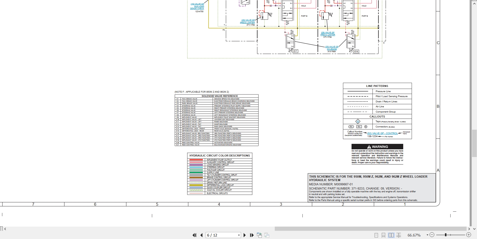 CAT Wheel Type Loader 962M Electrical Hydraulic Schematic (3)