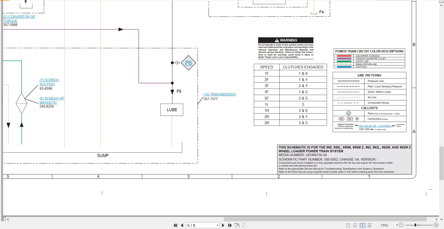 CAT Wheel Type Loader 962M Electrical Hydraulic Schematic (4)