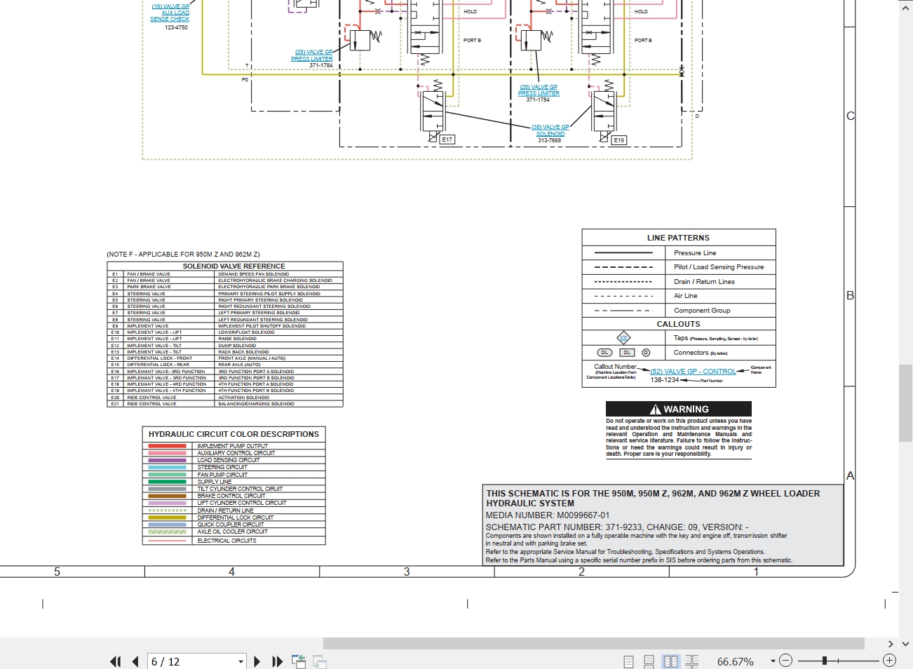 CAT Wheel Type Loader 962M Z Electrical Hydraulic Schematic (3)