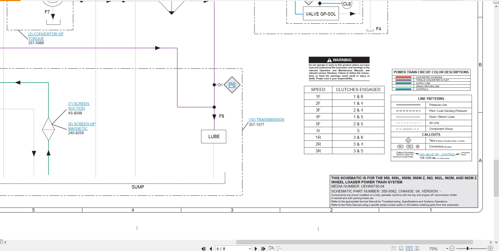 CAT Wheel Type Loader 962M Z Electrical Hydraulic Schematic (4)