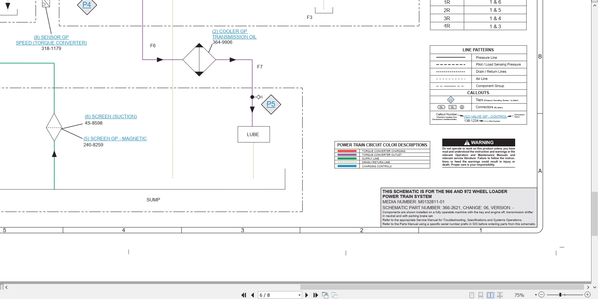 CAT Wheel Type Loader 966 Electrical Hydraulic Schematic (4)
