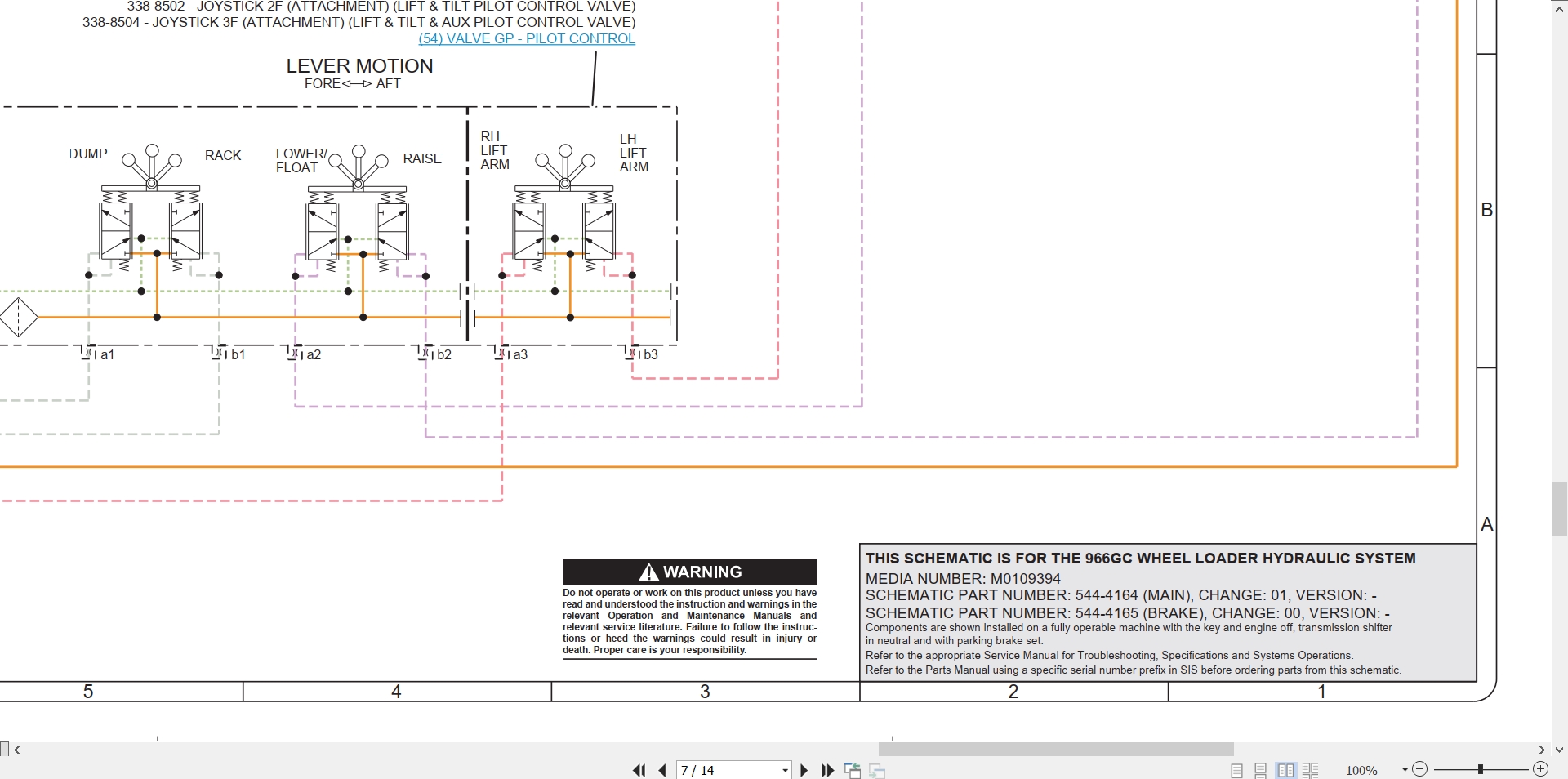 CAT Wheel Type Loader 966 GC Electrical Hydraulic Schematic (3)