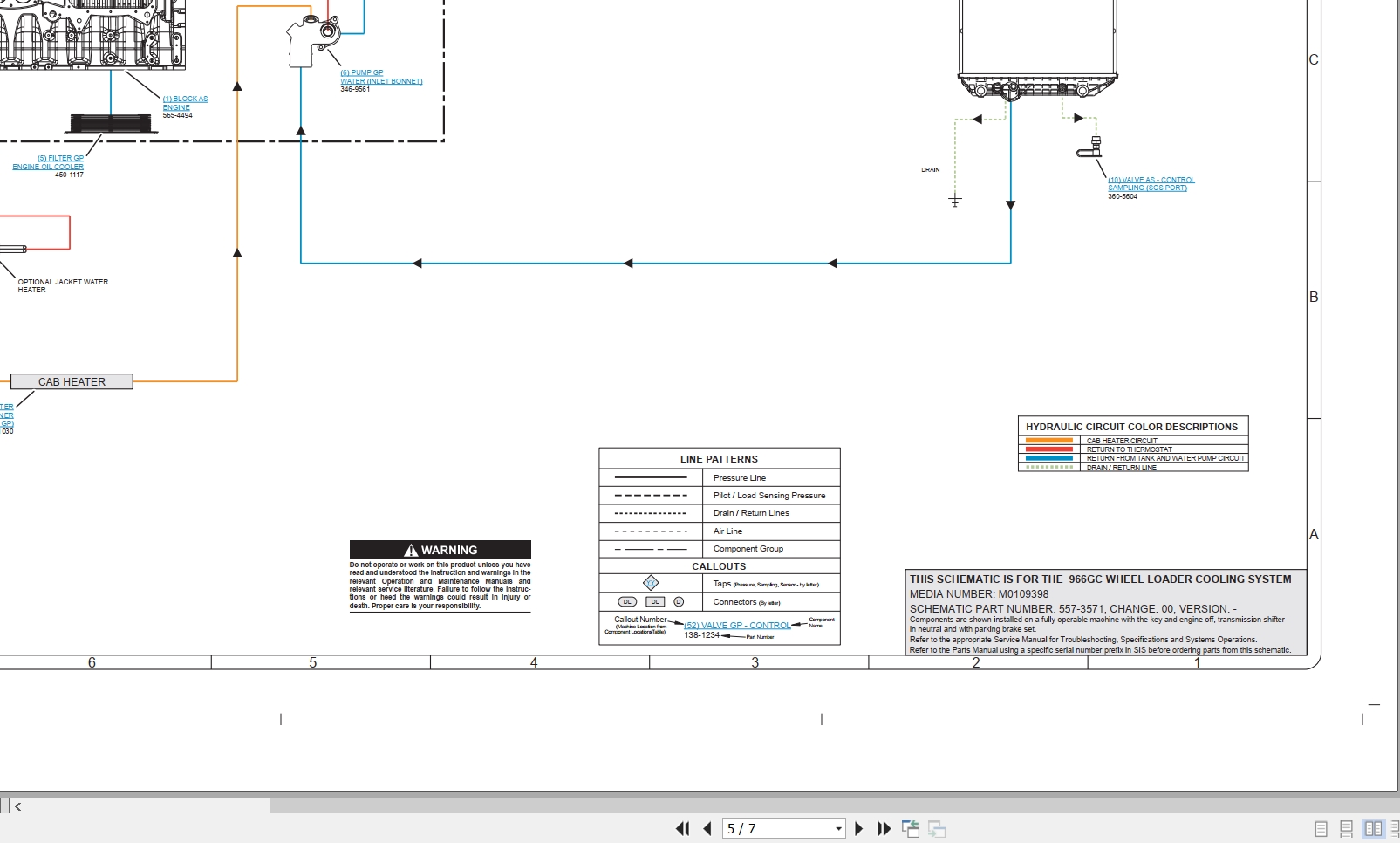 CAT Wheel Type Loader 966 GC Electrical Hydraulic Schematic (4)