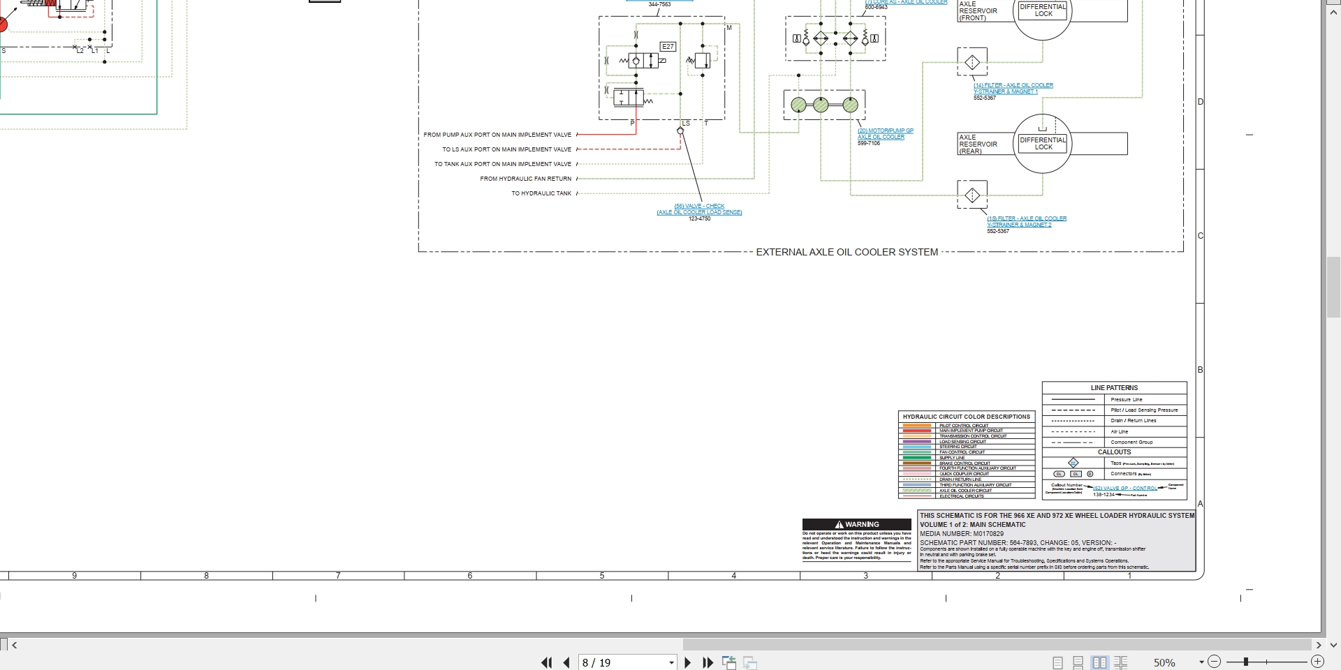 CAT Wheel Type Loader 966 XE Electrical Hydraulic Schematic (3)