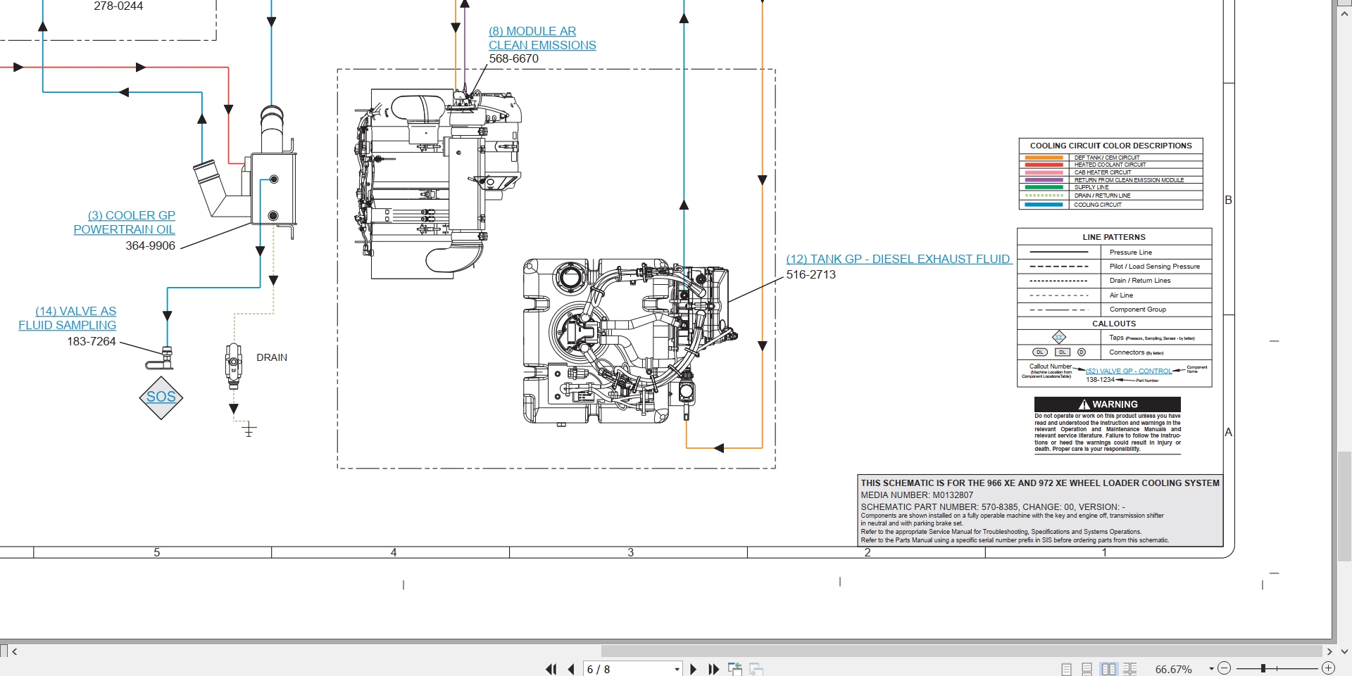 CAT Wheel Type Loader 966 XE Electrical Hydraulic Schematic (4)