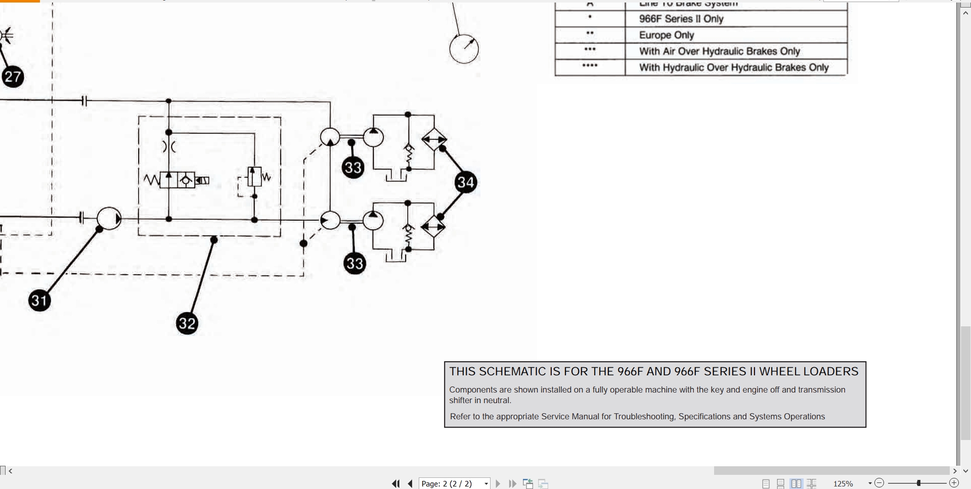 CAT Wheel Type Loader 966F Electrical Hydraulic Schematic (2)