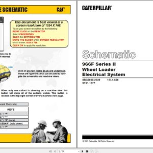 CAT Wheel Type Loader 966F II Electrical Hydraulic Schematic (1)