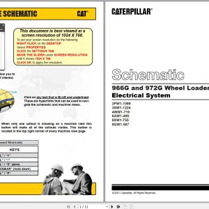 CAT Wheel Type Loader 966G Electrical Hydraulic Schematic (1)