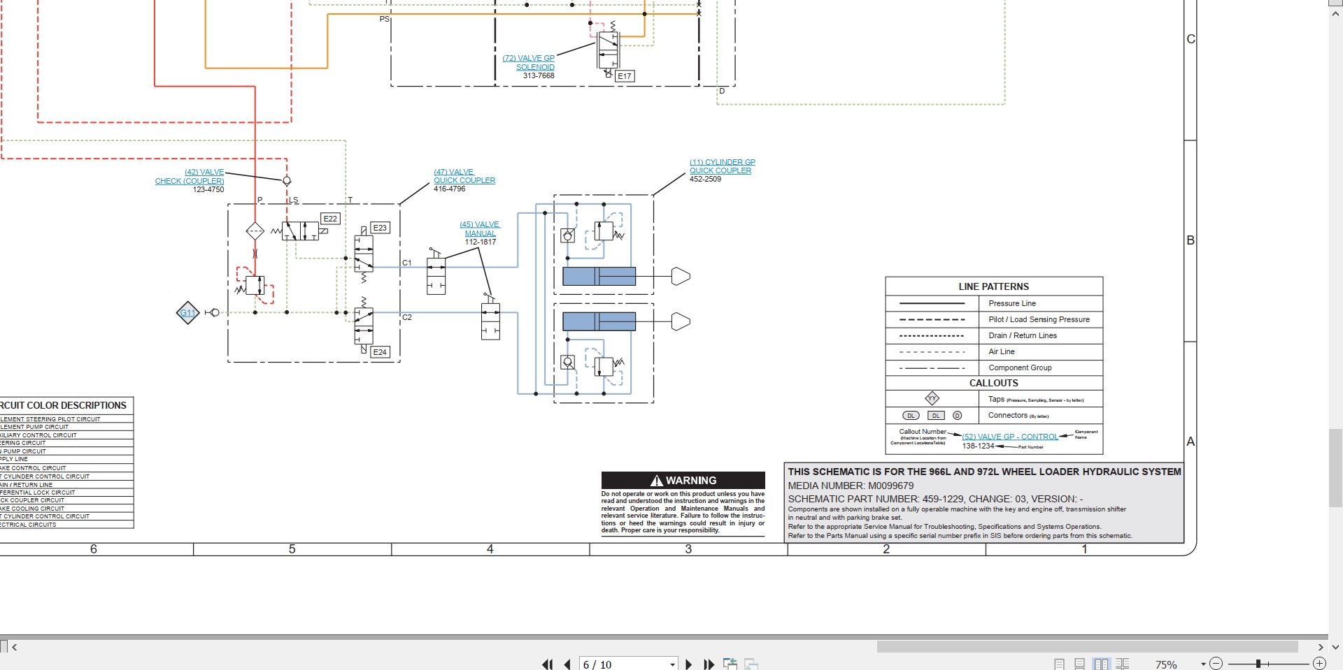 CAT Wheel Type Loader 966L Electrical Hydraulic Schematic (3)