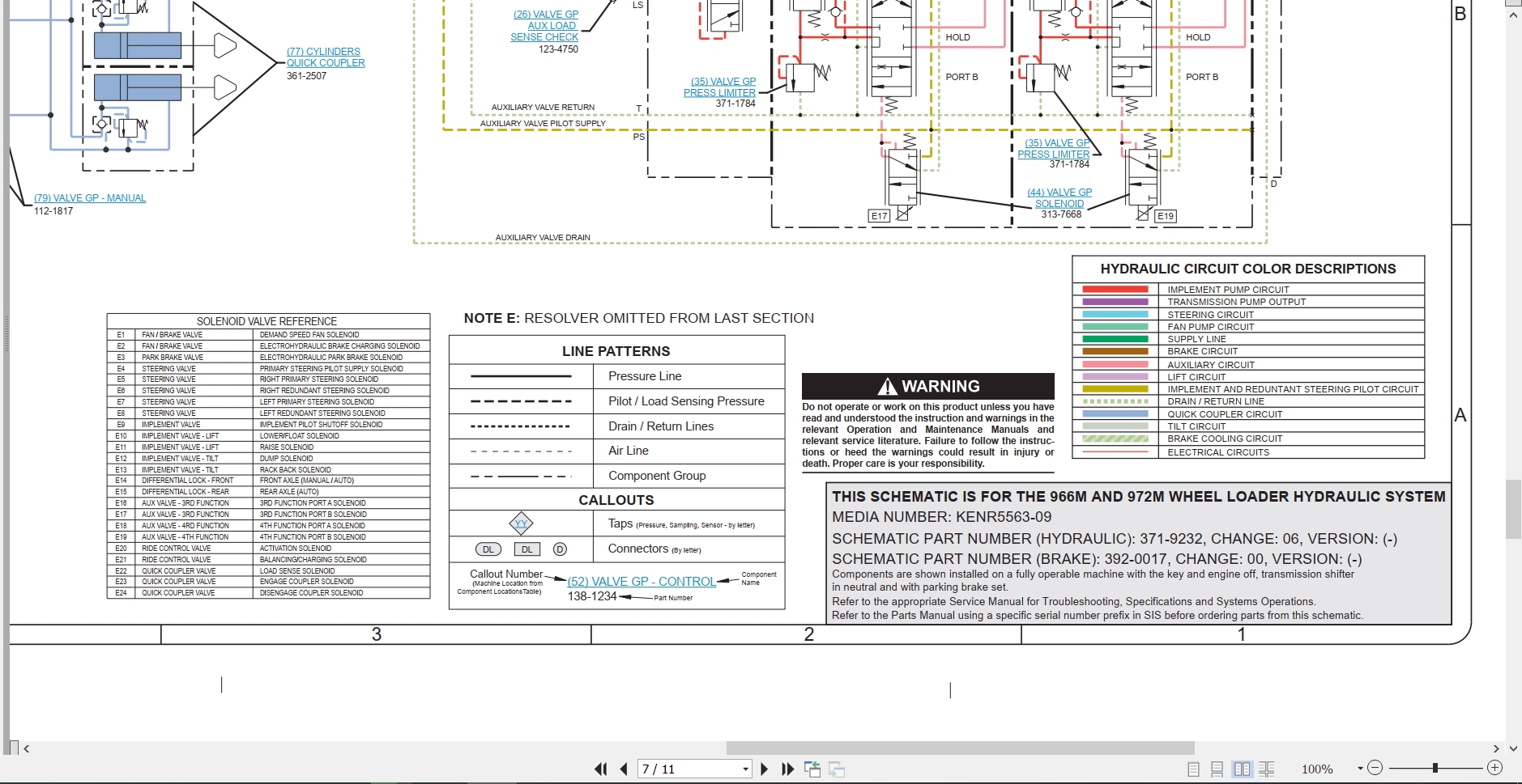 CAT Wheel Type Loader 966M Electrical Hydraulic Schematic (3)