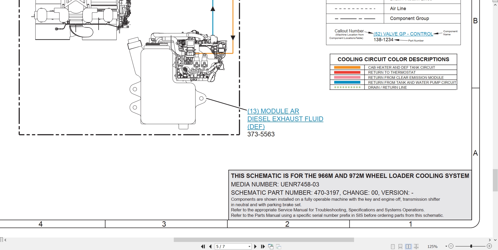 CAT Wheel Type Loader 966M Electrical Hydraulic Schematic (4)
