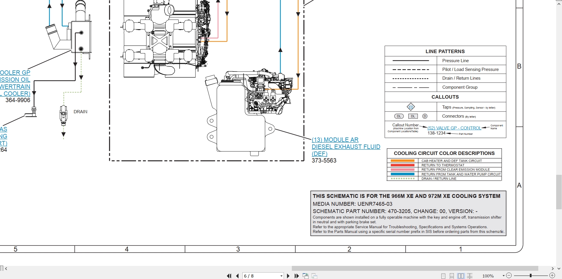 CAT Wheel Type Loader 966M XE Electrical Hydraulic Schematic (4)
