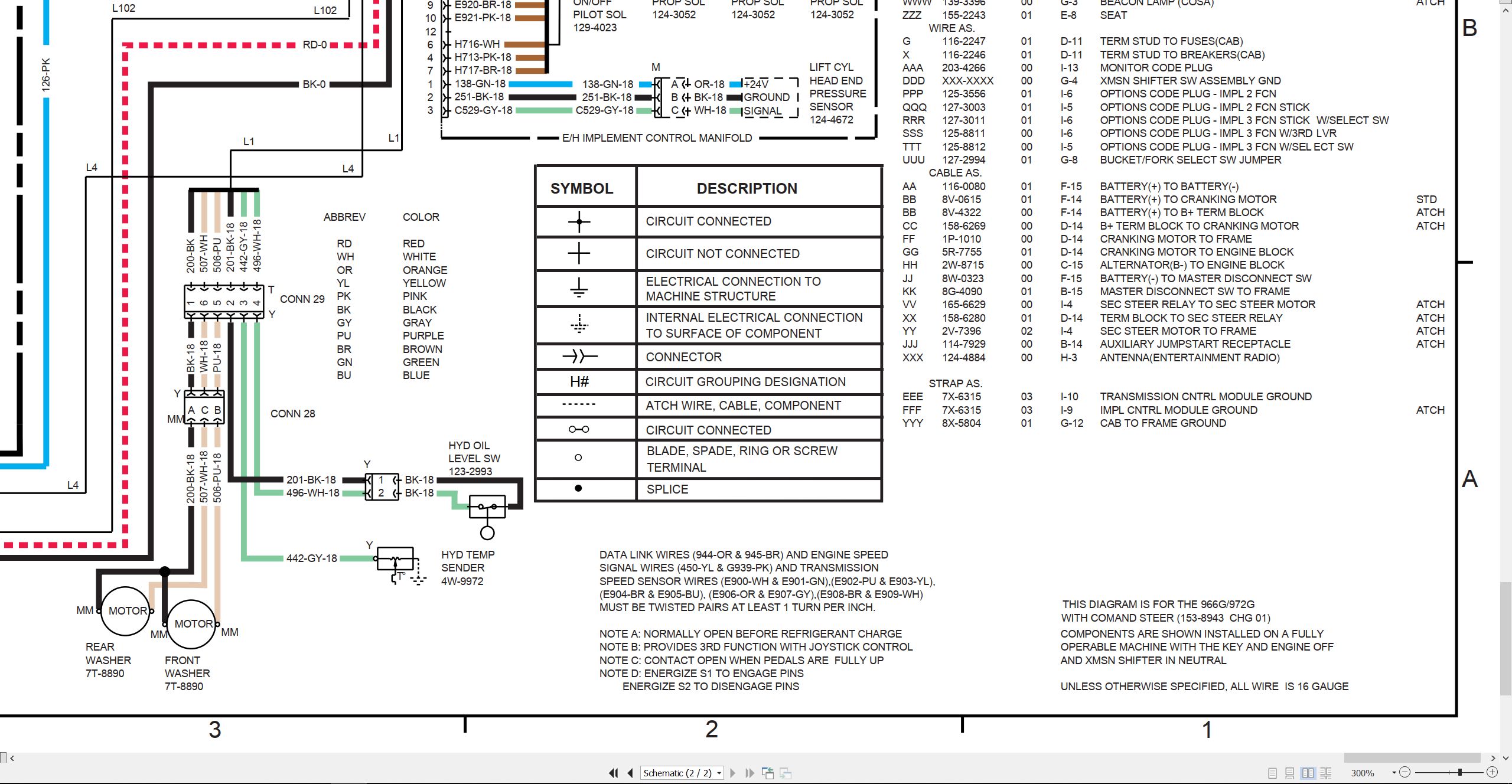 CAT Wheel Type Loader 972G Electrical Hydraulic Schematic (2)