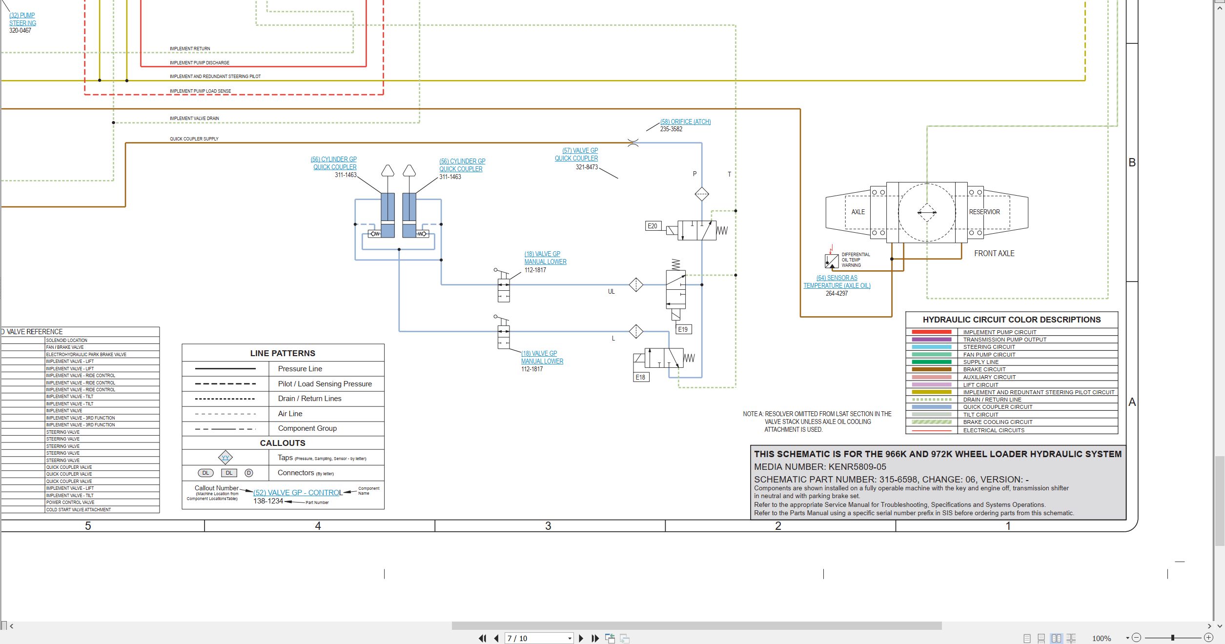 CAT Wheel Type Loader 972K Electrical Hydraulic Schematic (3)
