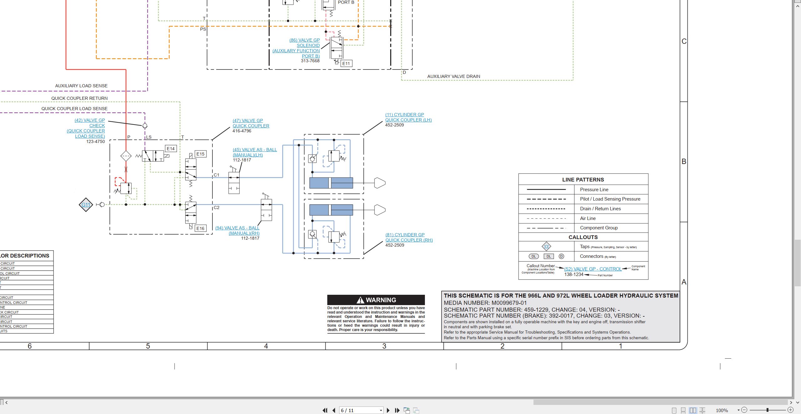 CAT Wheel Type Loader 972L Electrical Hydraulic Schematic (3)