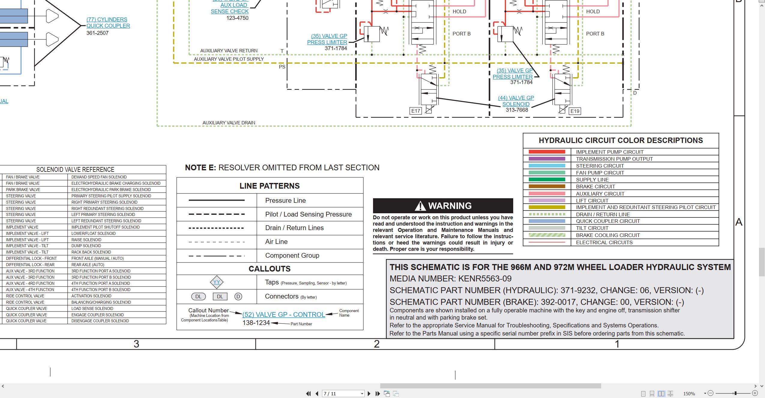 CAT Wheel Type Loader 972M Electrical Hydraulic Schematic (3)