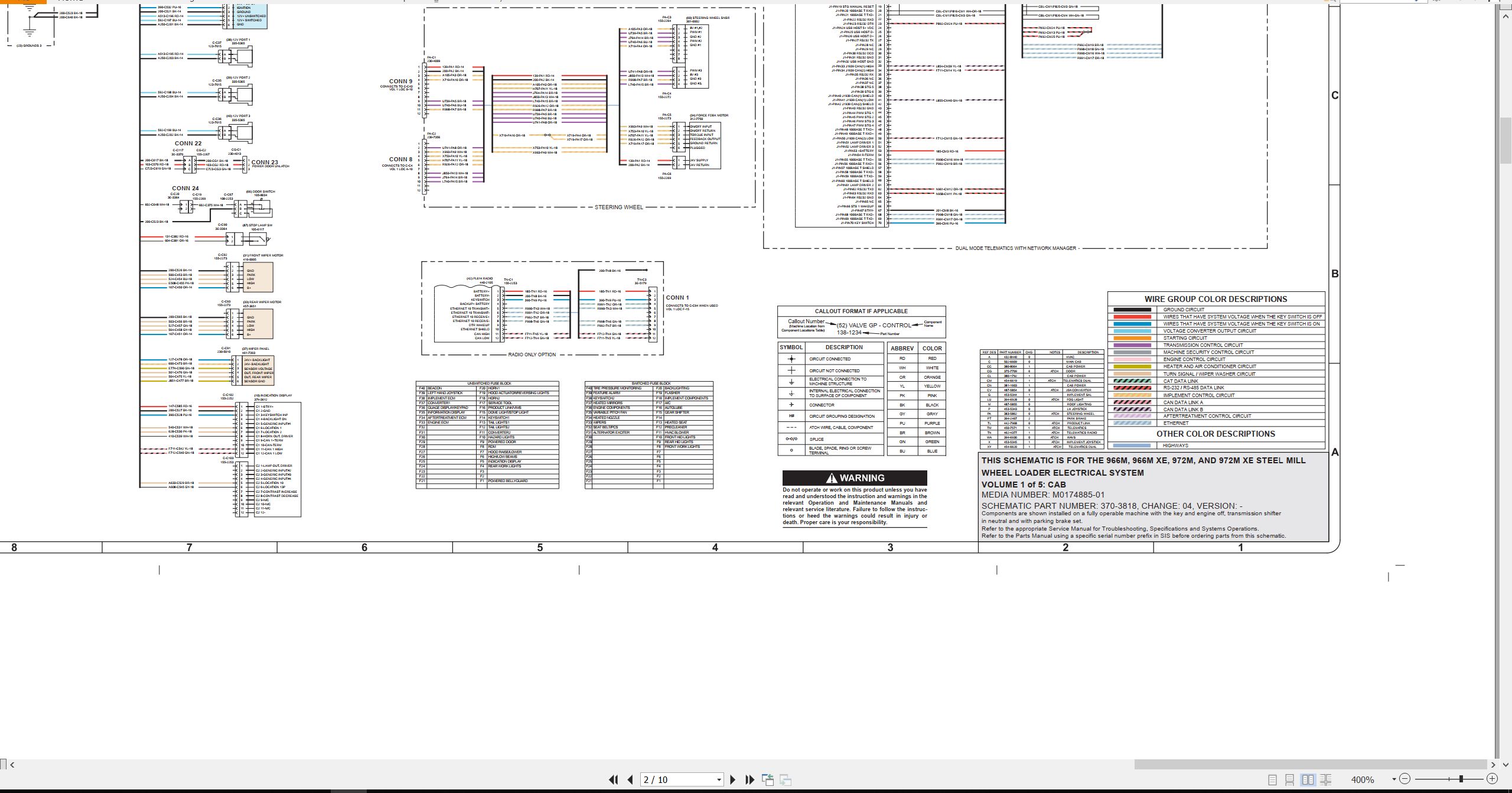 CAT Wheel Type Loader 972M XE Electrical Hydraulic Schematic (2)