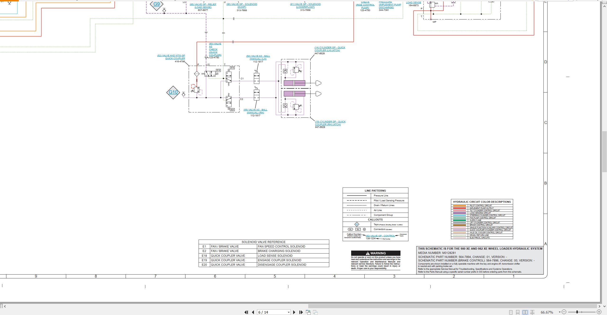 CAT Wheel Type Loader 980 XE Electrical Hydraulic Schematic (3)