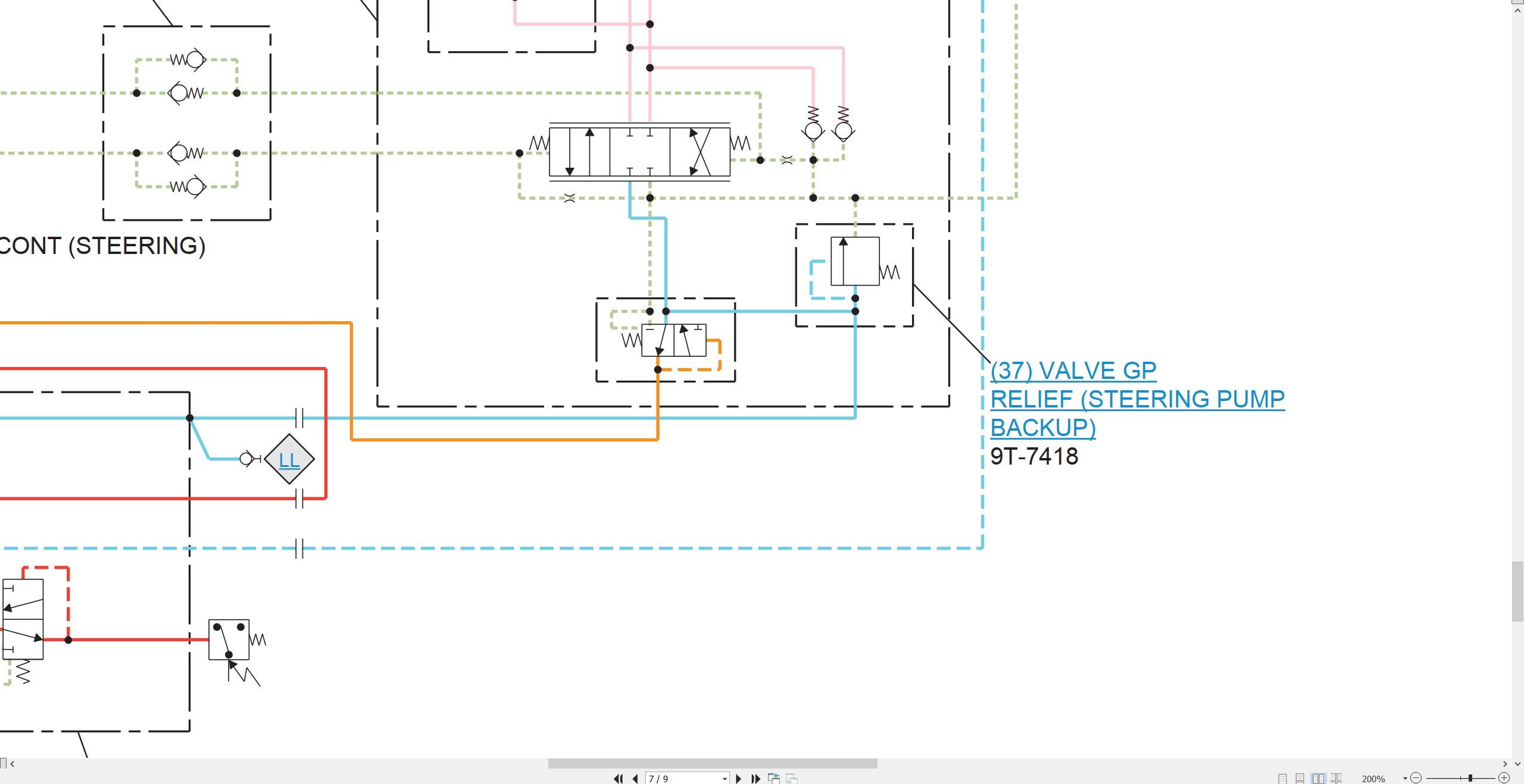 CAT Wheel Type Loader 980G Electrical Hydraulic Schematic (3)