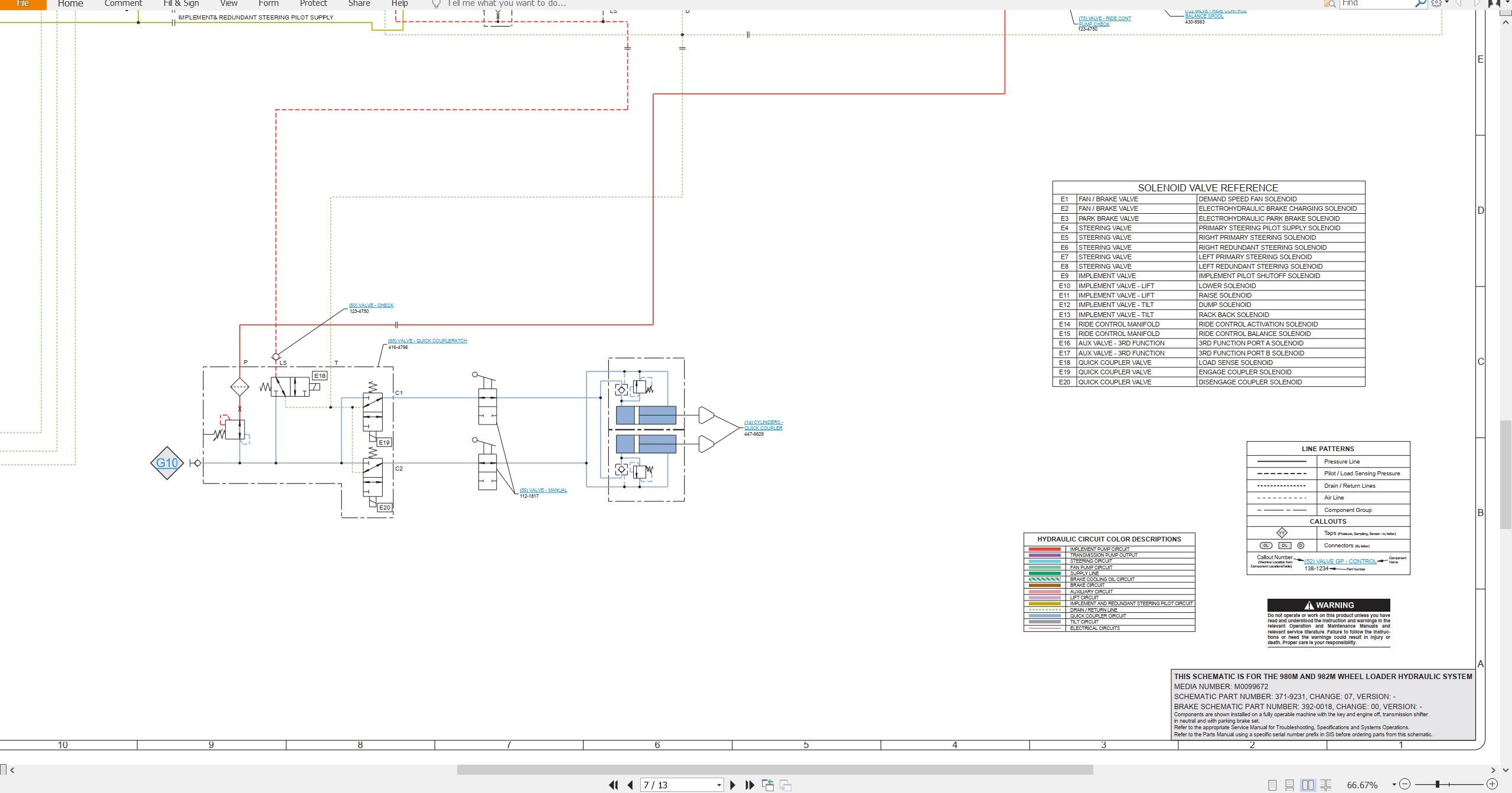 CAT Wheel Type Loader 980M Electrical Hydraulic Schematic (3)