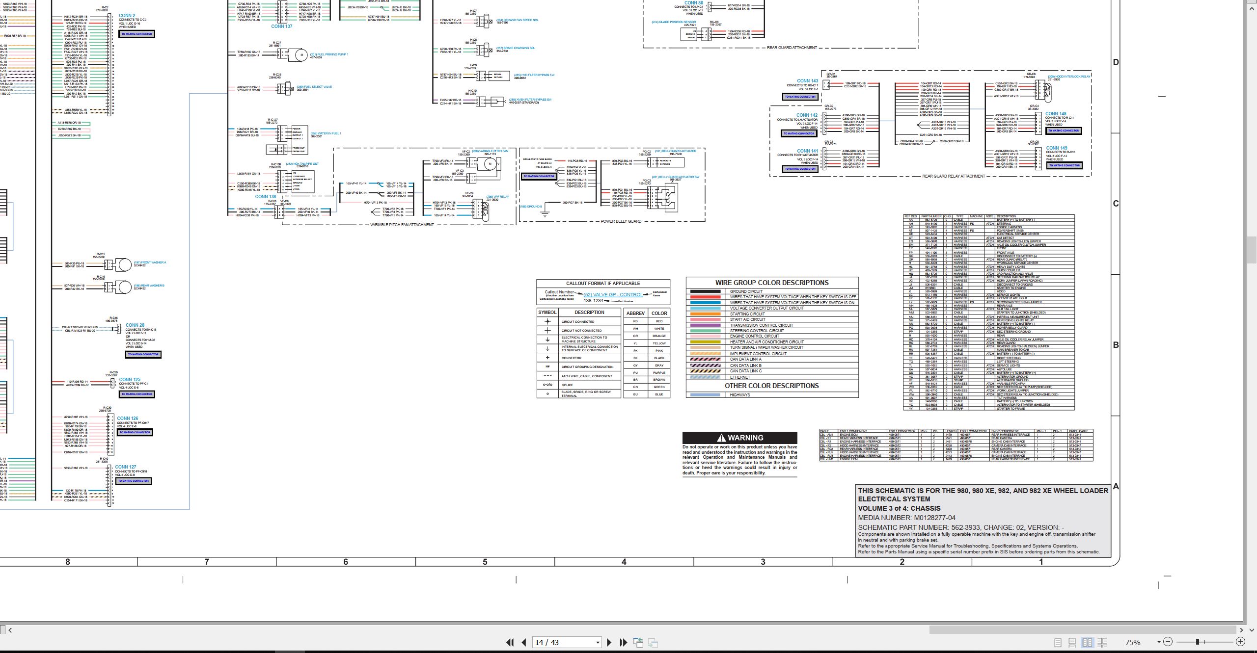 CAT Wheel Type Loader 982 Electrical Hydraulic Schematic (2)
