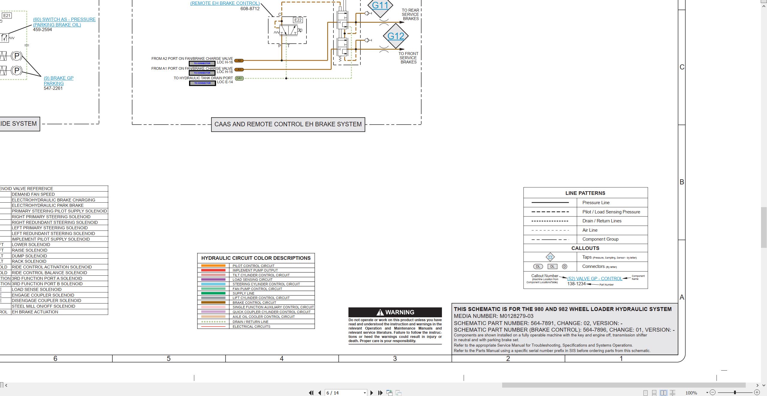 CAT Wheel Type Loader 982 Electrical Hydraulic Schematic (3)