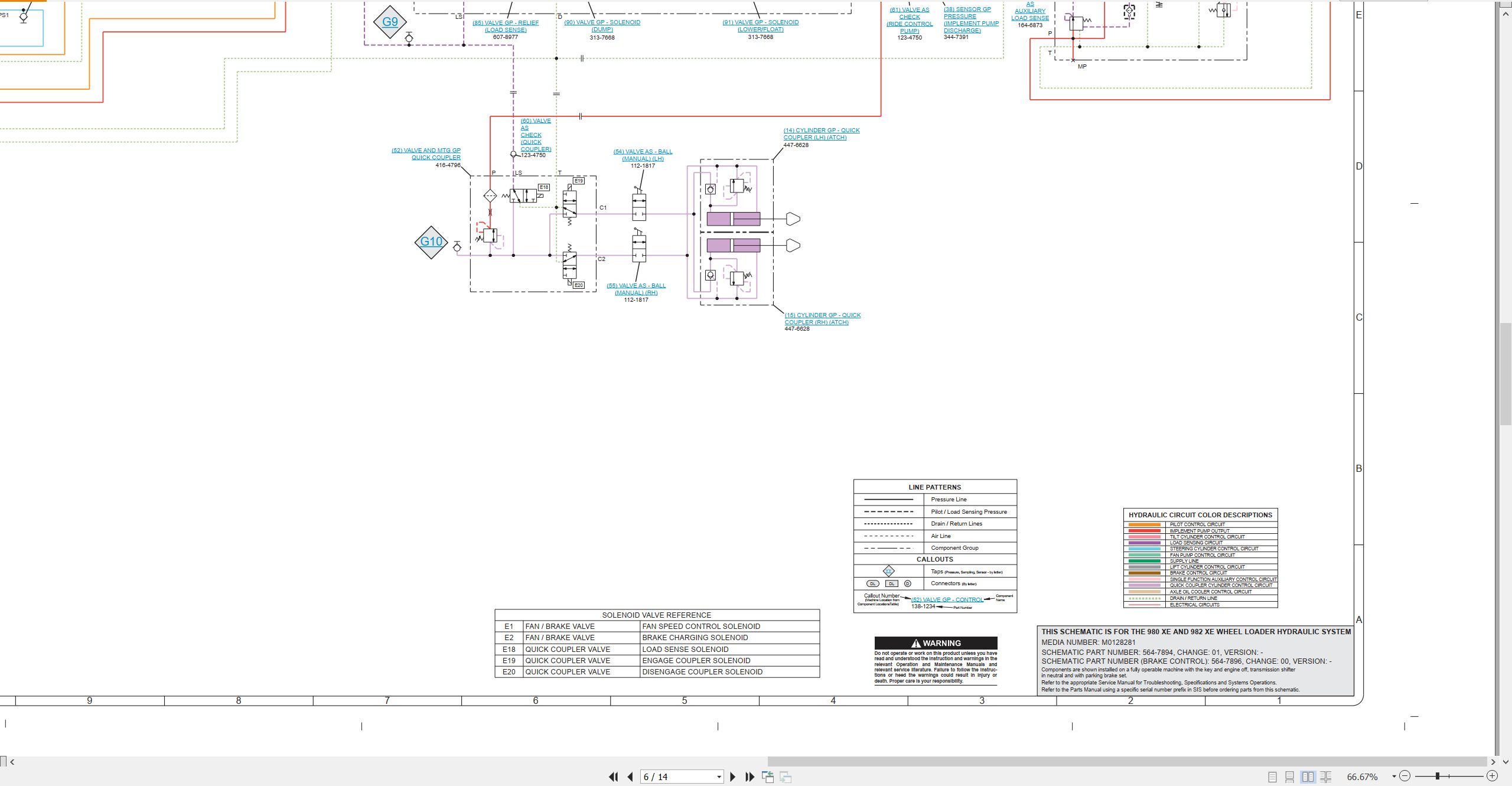 CAT Wheel Type Loader 982 XE Electrical Hydraulic Schematic (3)