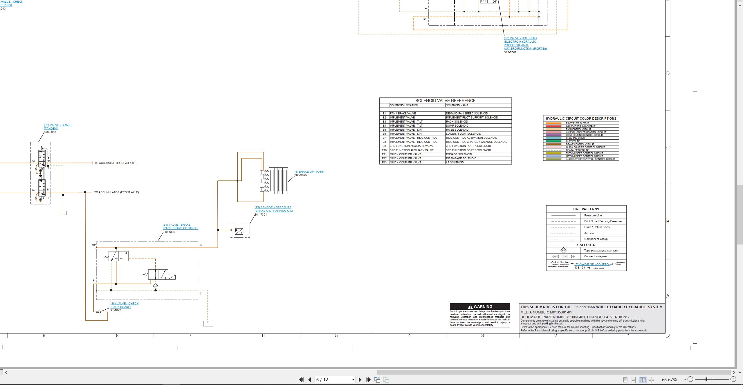 CAT Wheel Type Loader 986 Electrical Hydraulic Schematic (3)