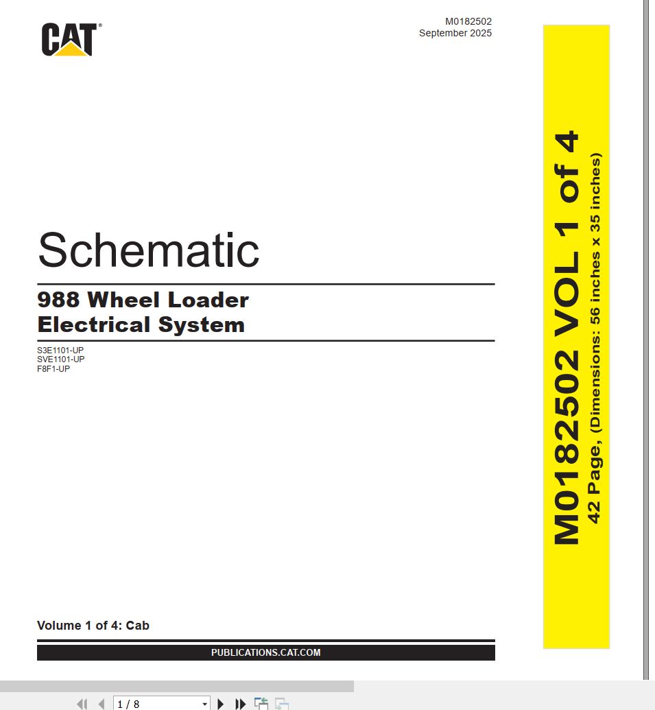 CAT Wheel Type Loader 988 Electrical Hydraulic Schematic (1)