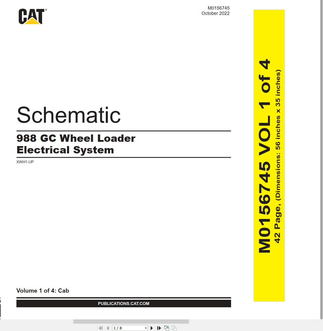 CAT Wheel Type Loader 988 GC Electrical Hydraulic Schematic (1)