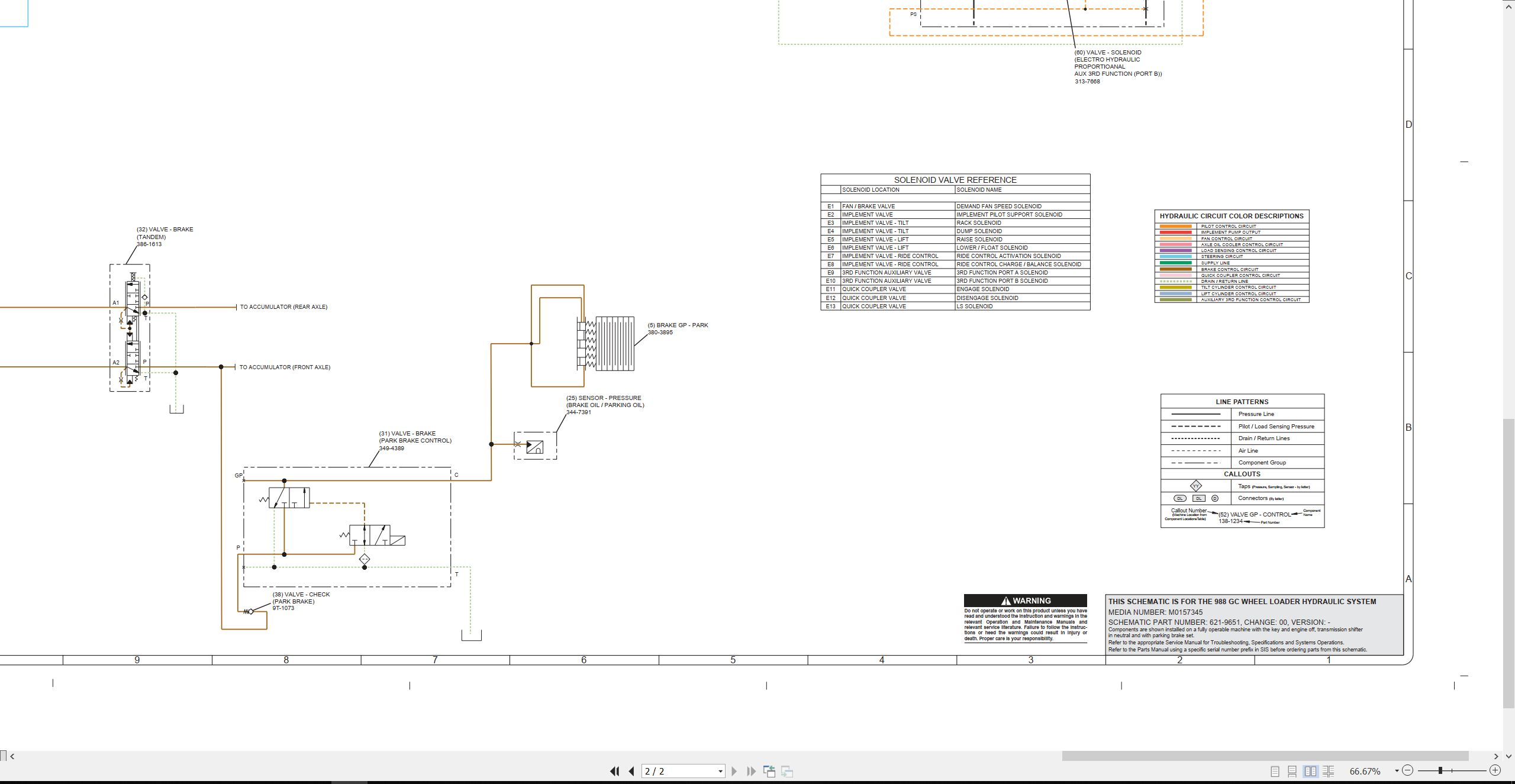 CAT Wheel Type Loader 988 GC Electrical Hydraulic Schematic (3)