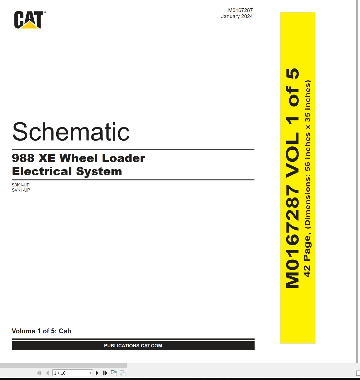 CAT Wheel Type Loader 988 XE Electrical Schematic Hydraulic Schematic (1)