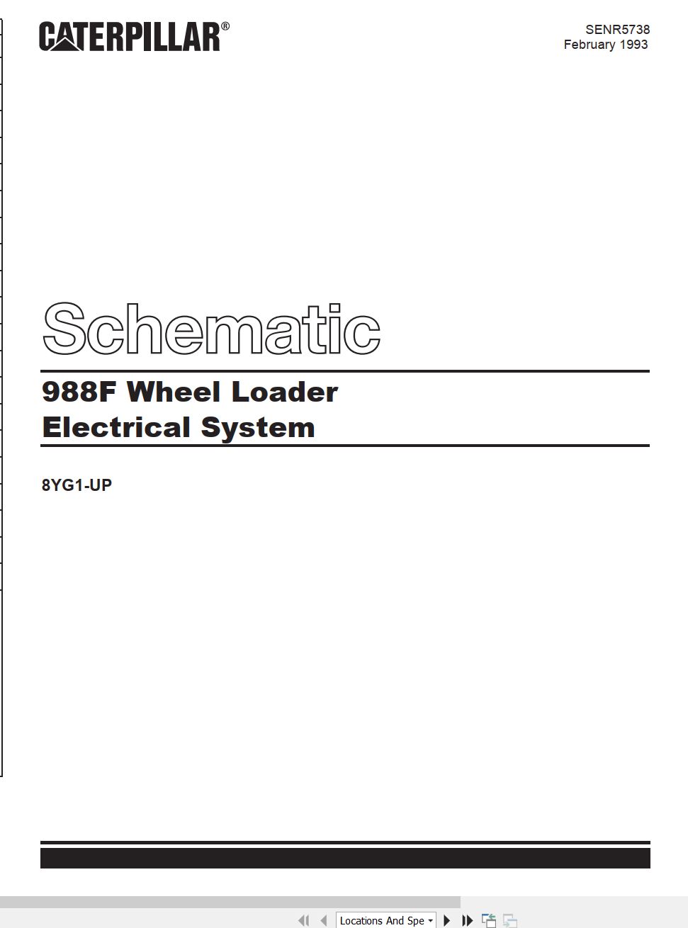 CAT Wheel Type Loader 988F Electrical Hydraulic Schematic (1)