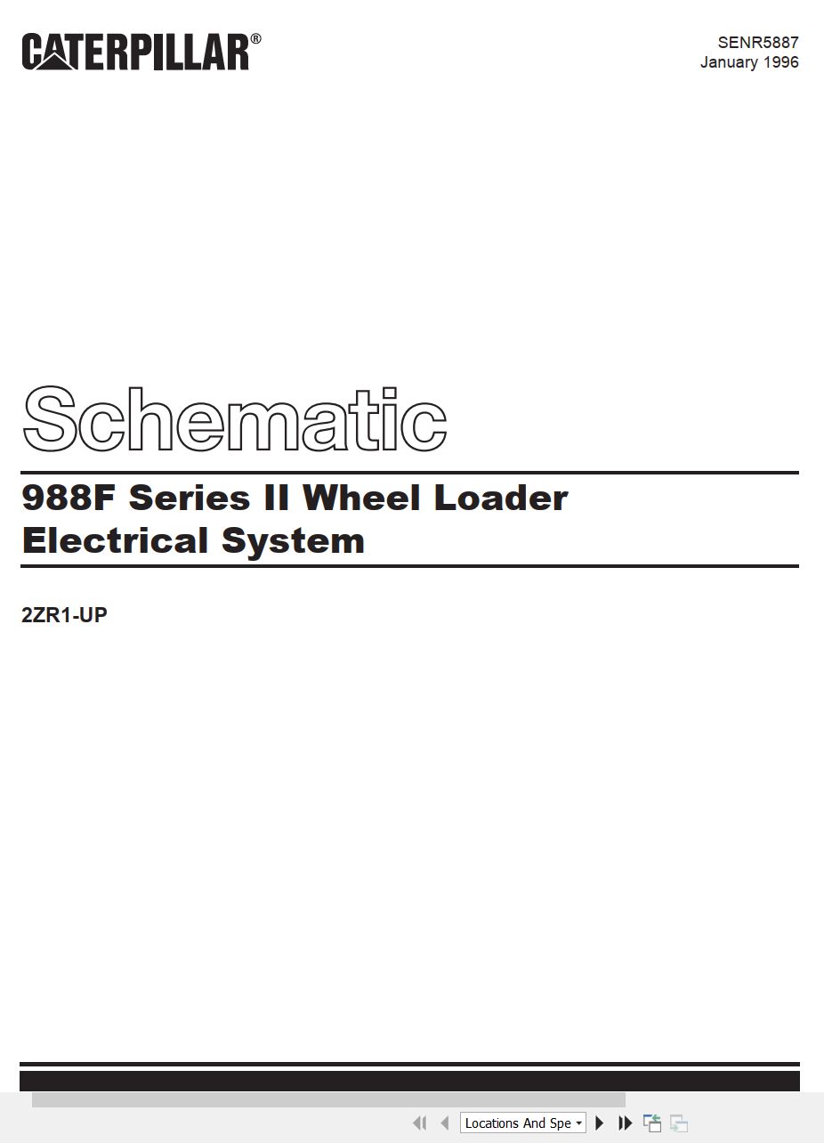 CAT Wheel Type Loader 988F II Electrical Hydraulic Schematic (1)