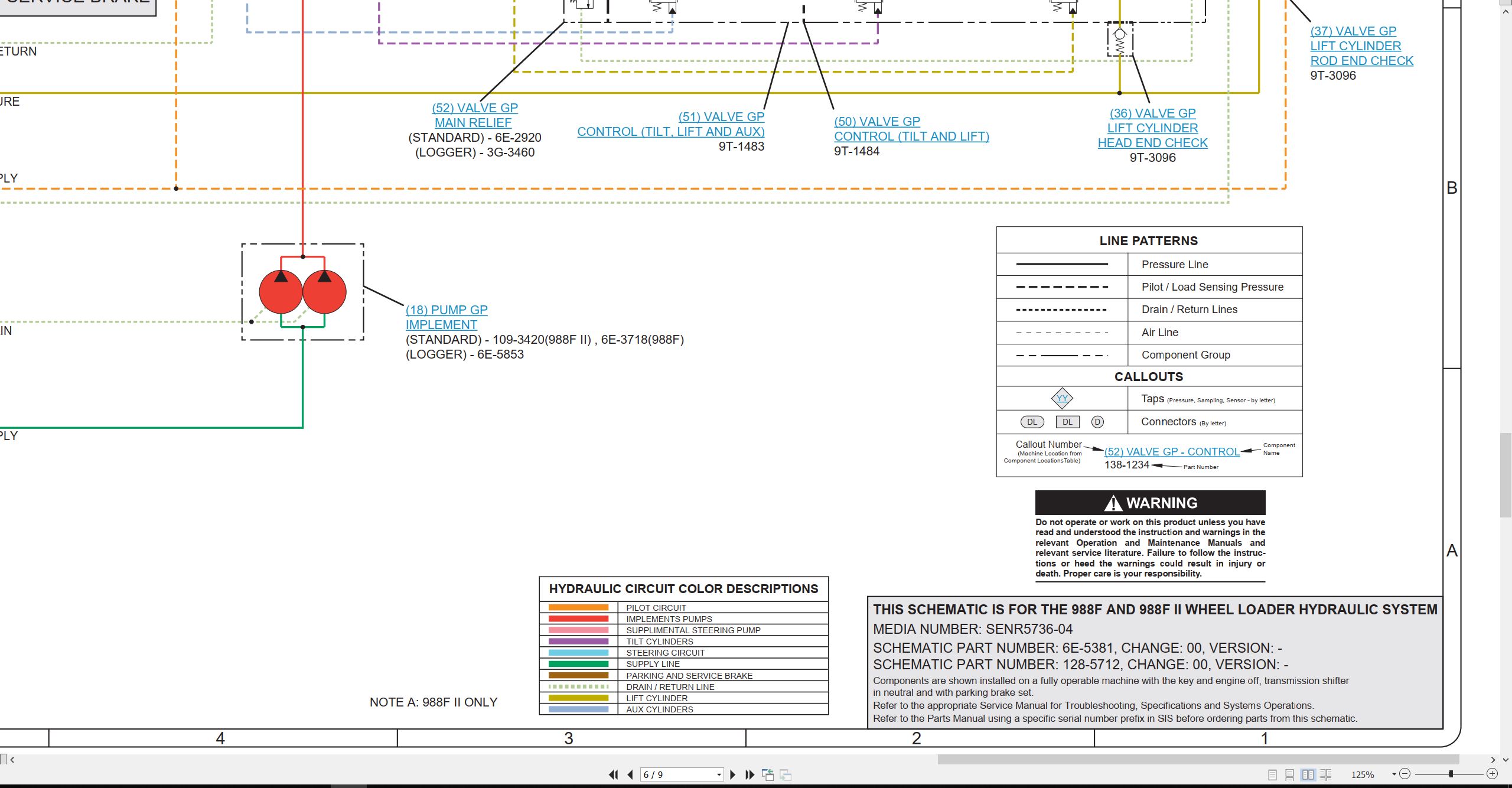CAT Wheel Type Loader 988F II Electrical Hydraulic Schematic (3)