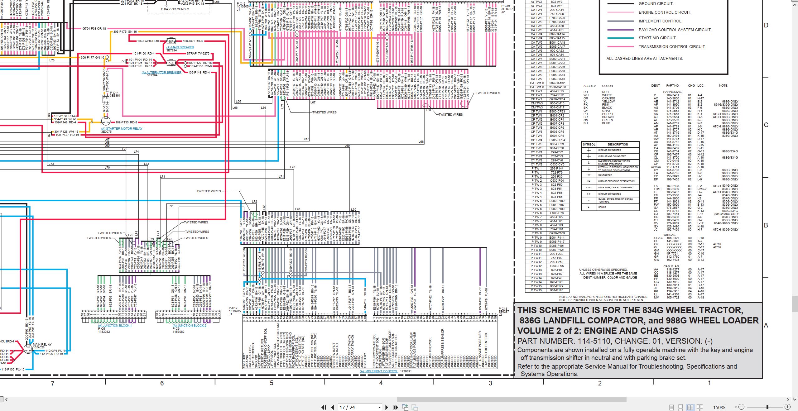 CAT Wheel Type Loader 988G Electrical Hydraulic Schematic (2)