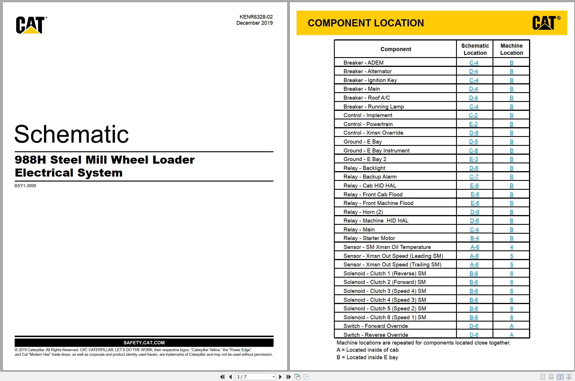CAT Wheel Type Loader 988H Electrical Hydraulic Schematic (1)