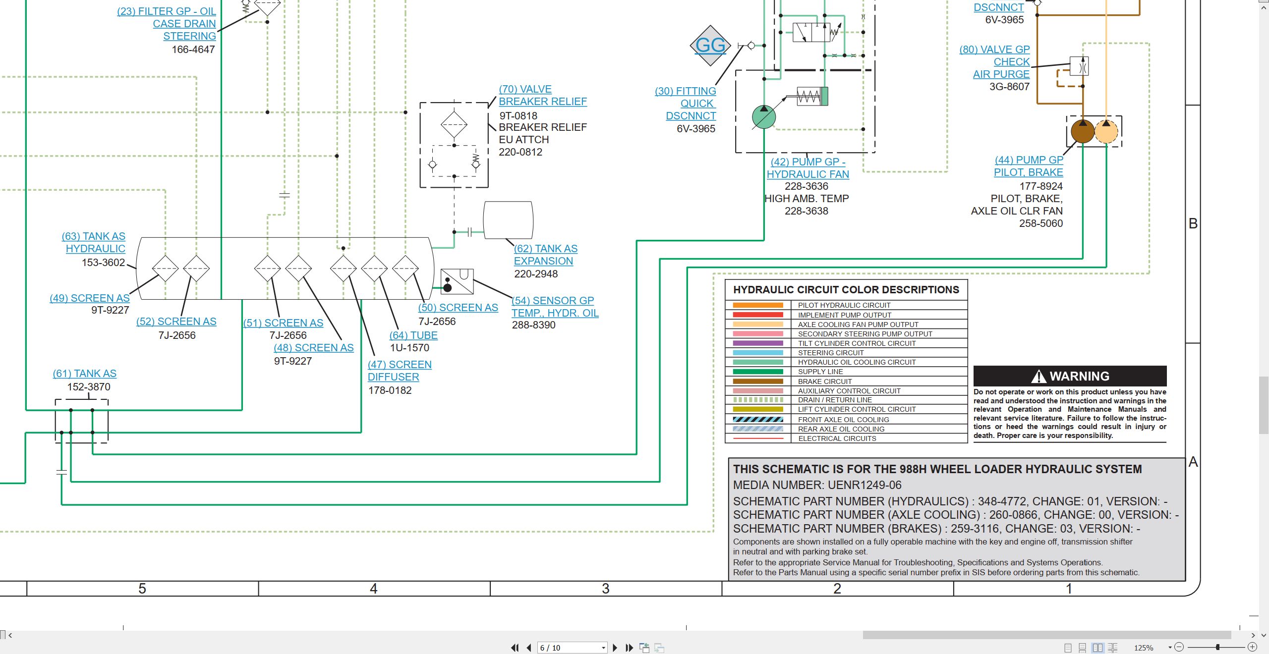 CAT Wheel Type Loader 988H Electrical Hydraulic Schematic (3)