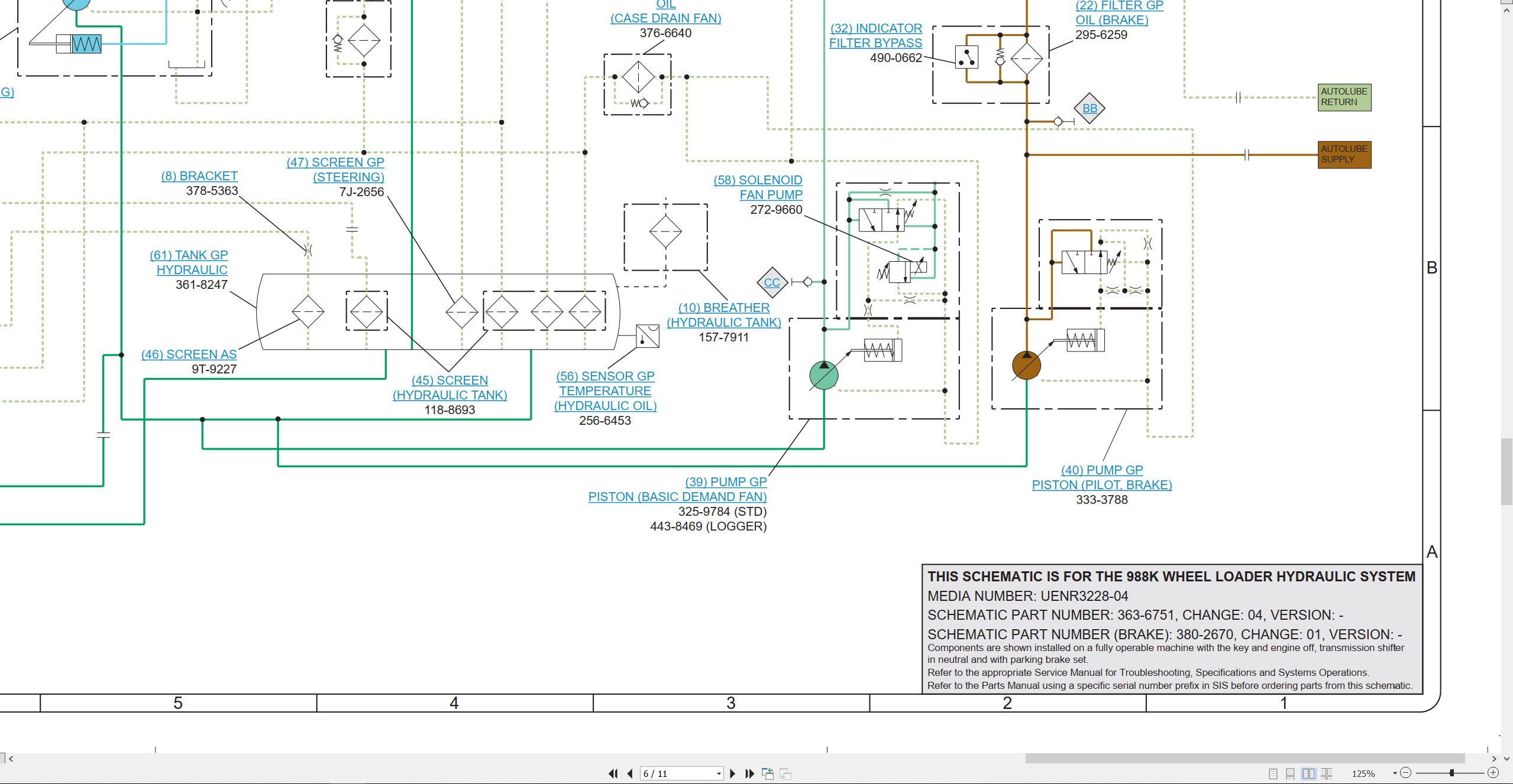 CAT Wheel Type Loader 988K Electrical Hydraulic Schematic (3)