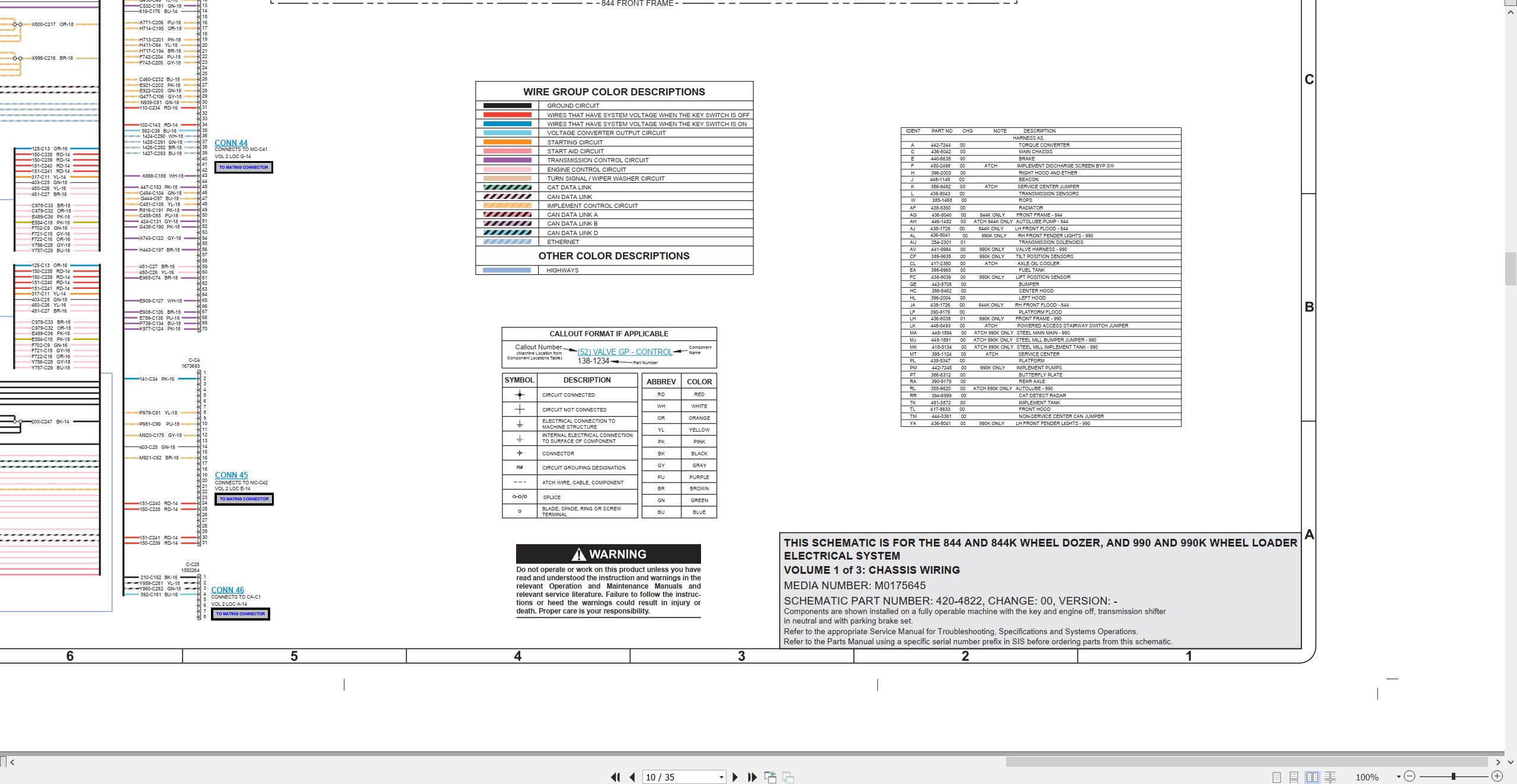 CAT Wheel Type Loader 990 Electrical Hydraulic Schematic (2)