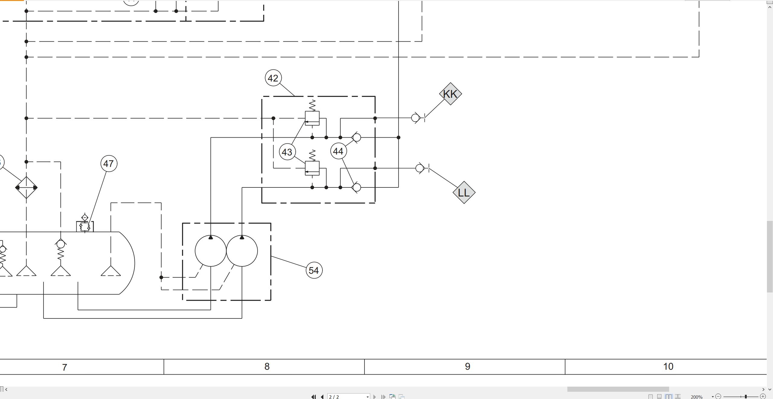 CAT Wheel Type Loader 990 Electrical Hydraulic Schematic (3)