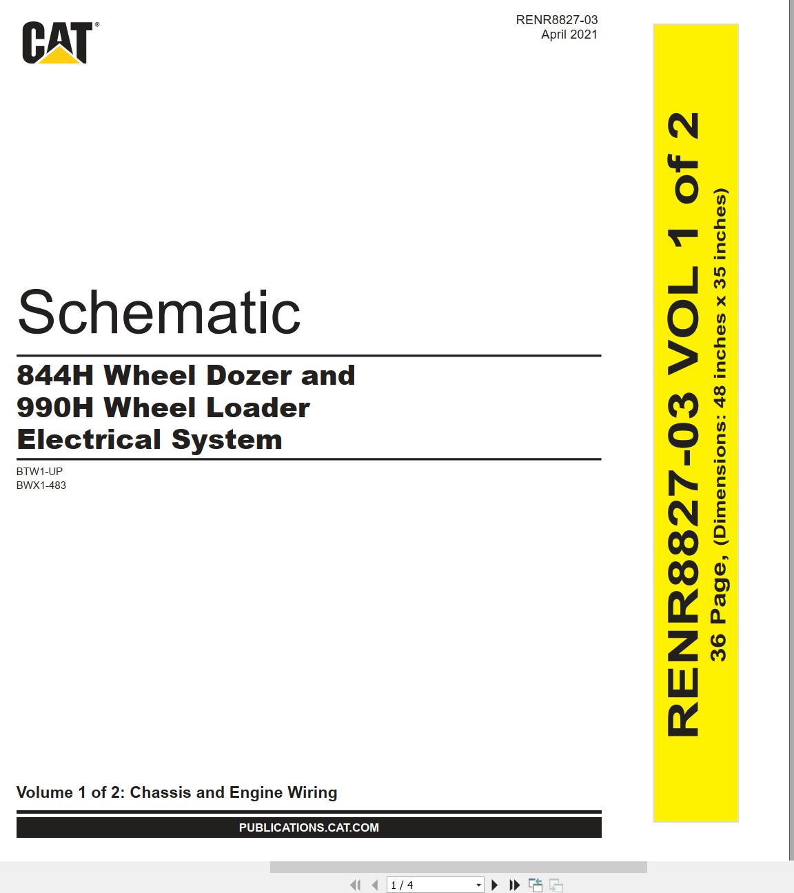 CAT Wheel Type Loader 990H Electrical Schematic (1)