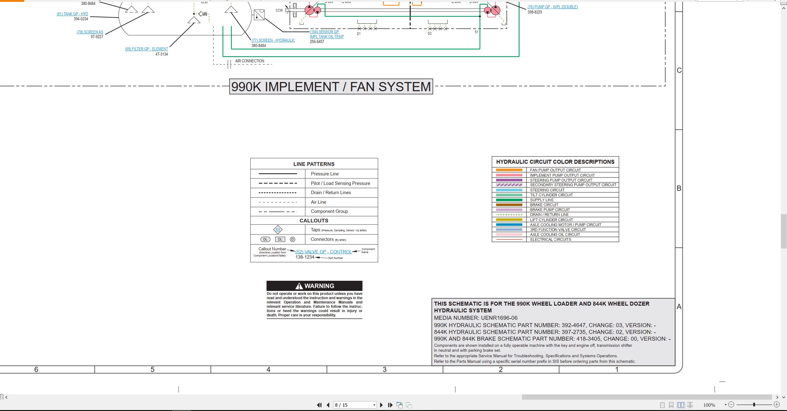 CAT Wheel Type Loader 990K Electrical Hydraulic Schematic (3)