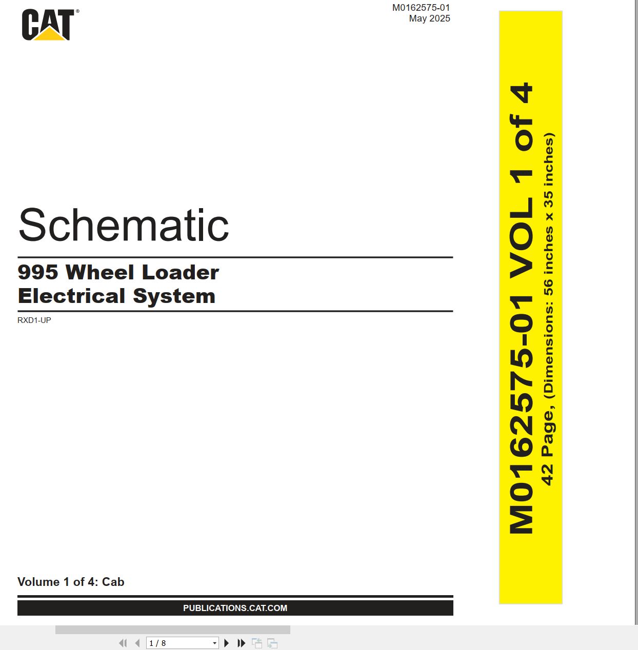 CAT Wheel Type Loader 995 Electrical Hydraulic Schematic (1)