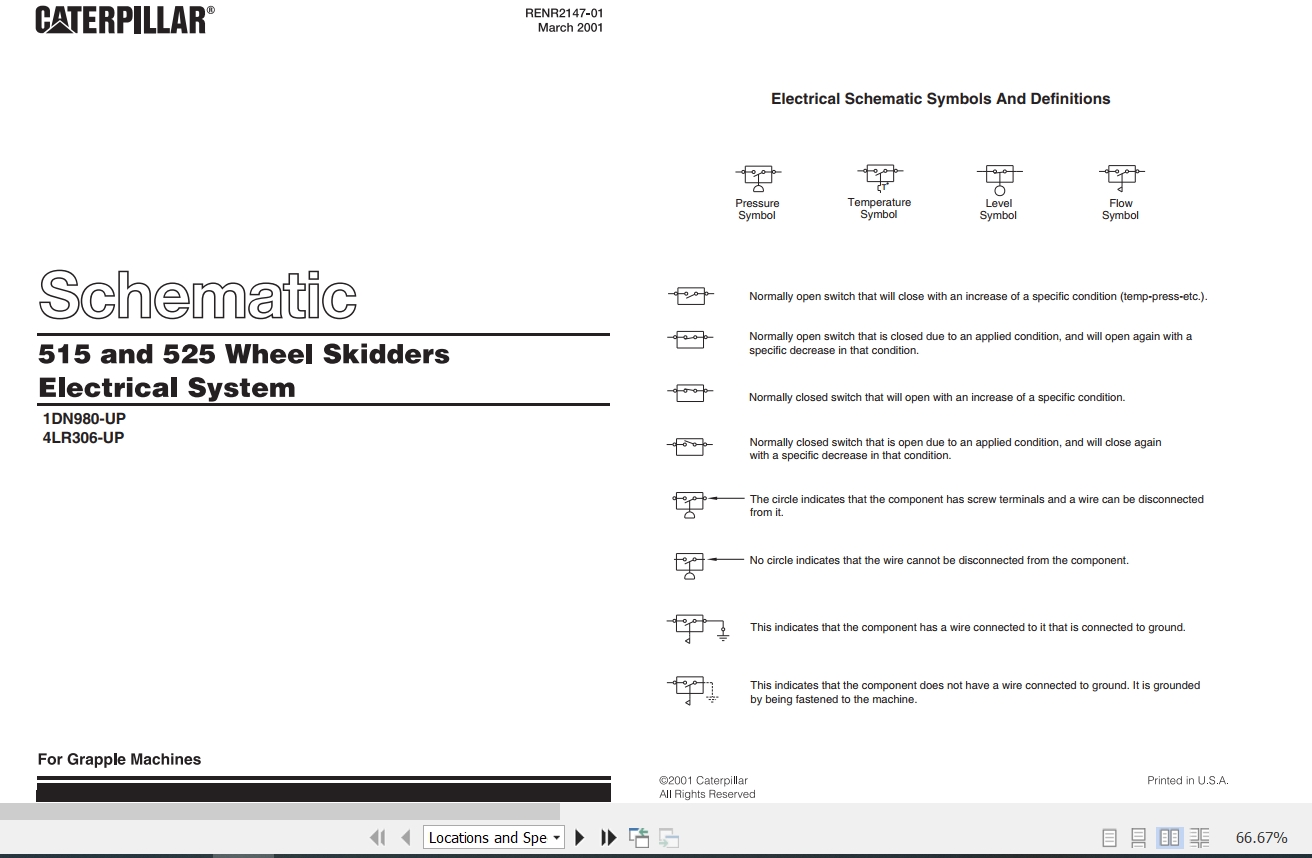 CAT Wheel Type Skidder 515 Electrical Schematic (1)